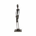 Slender Male Figure — Ebony Sculpture in Modernist Style
