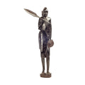 Maasai Warrior with Spear and Shield — Ebony Sculpture