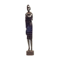Maasai Warrior — Ebony Sculpture in Traditional Attire