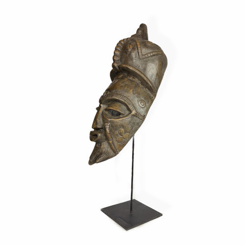 African Tribal Mask — The Sage on Metal Stand