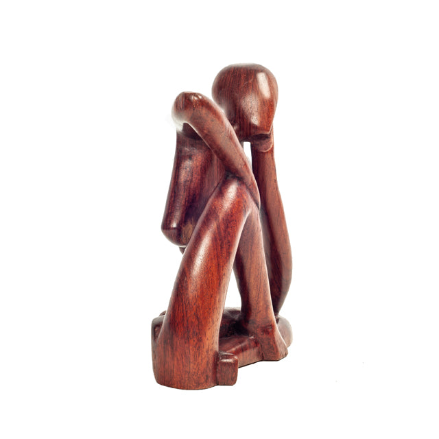 The Thinker — Abstract Wooden Meditation Figurine