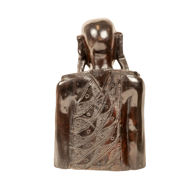 Bust of an African Woman — Hand-Carved Ebony Sculpture