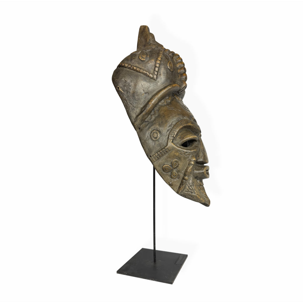 African Tribal Mask — The Sage on Metal Stand