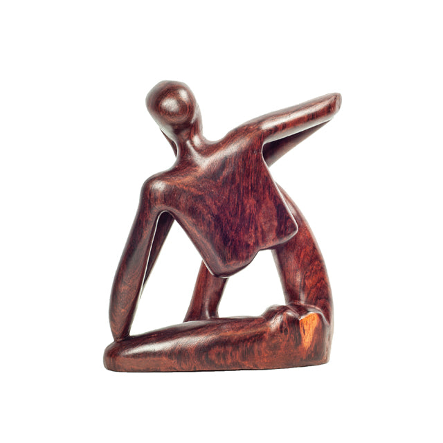 The Thinker — Abstract Wooden Meditation Figurine