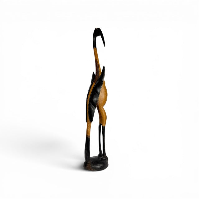Heron / Ibis — Hand-Carved Wooden Bird Figurine