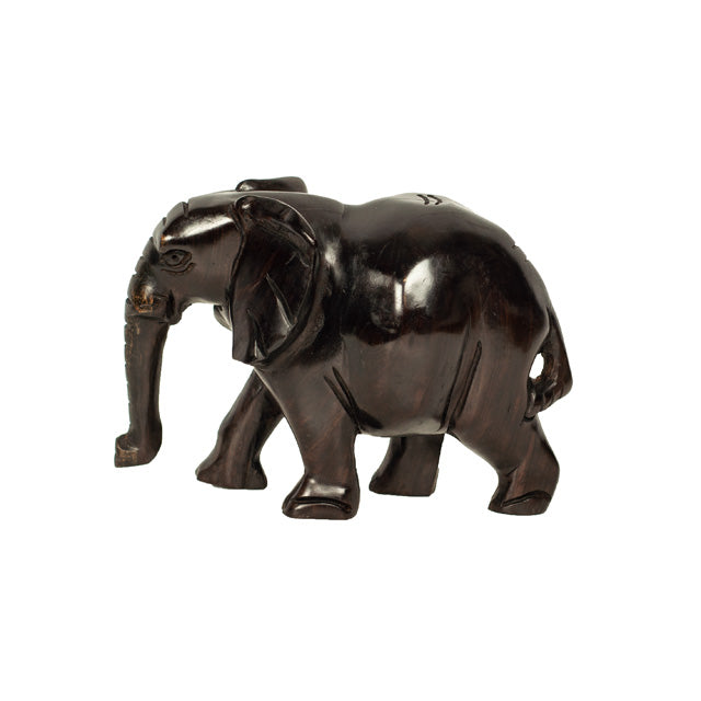 Ebony Elephant Figurine — Wisdom & Serenity