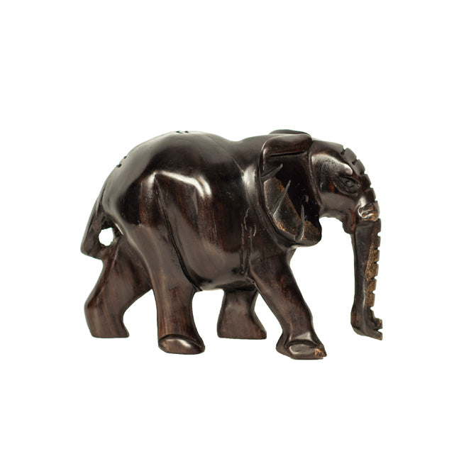 Ebony Elephant Figurine — Wisdom & Serenity