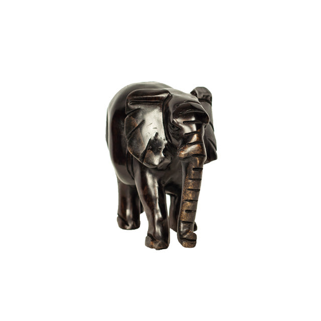 Ebony Elephant Figurine — Wisdom & Serenity