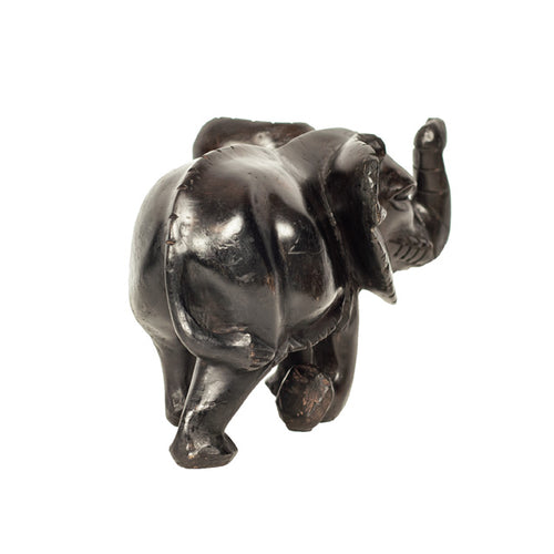 African Elephant — Hand-Carved Ebony Sculpture