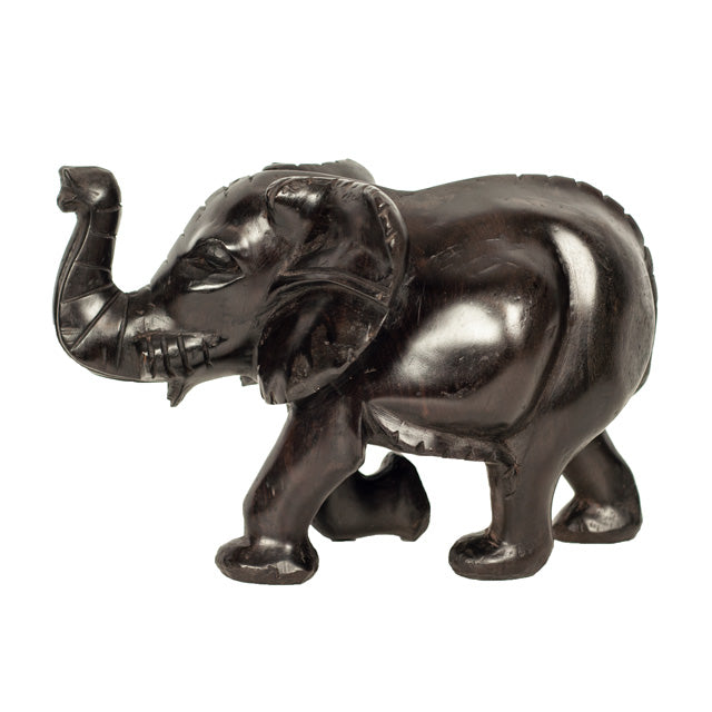 African Elephant — Hand-Carved Ebony Sculpture