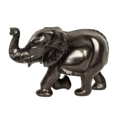 African Elephant — Hand-Carved Ebony Sculpture