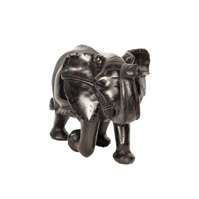 African Elephant — Hand-Carved Ebony Sculpture