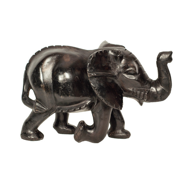 African Elephant — Hand-Carved Ebony Sculpture