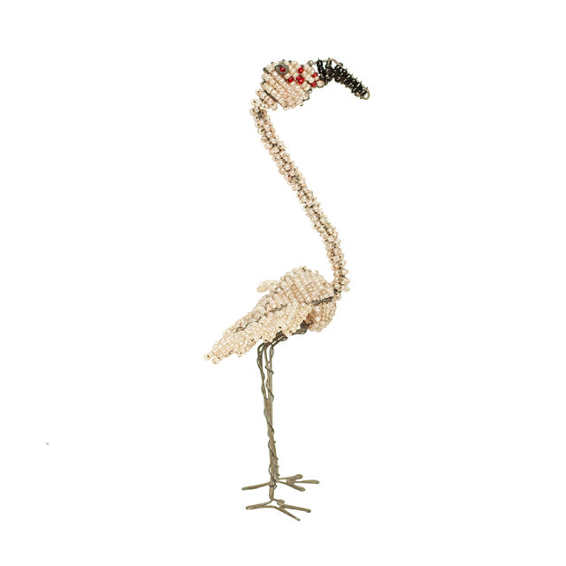 Flamingo — African Beaded Figurine